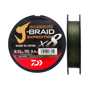 DAIWA J-BRAID EXPEDITION X8 - 150 M - DARK GREEN