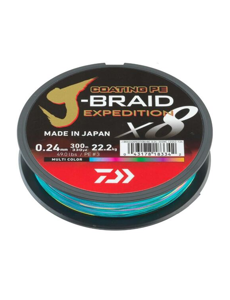 DAIWA J-BRAID EXPEDITION X8 - 300 M - MULTICOLOR